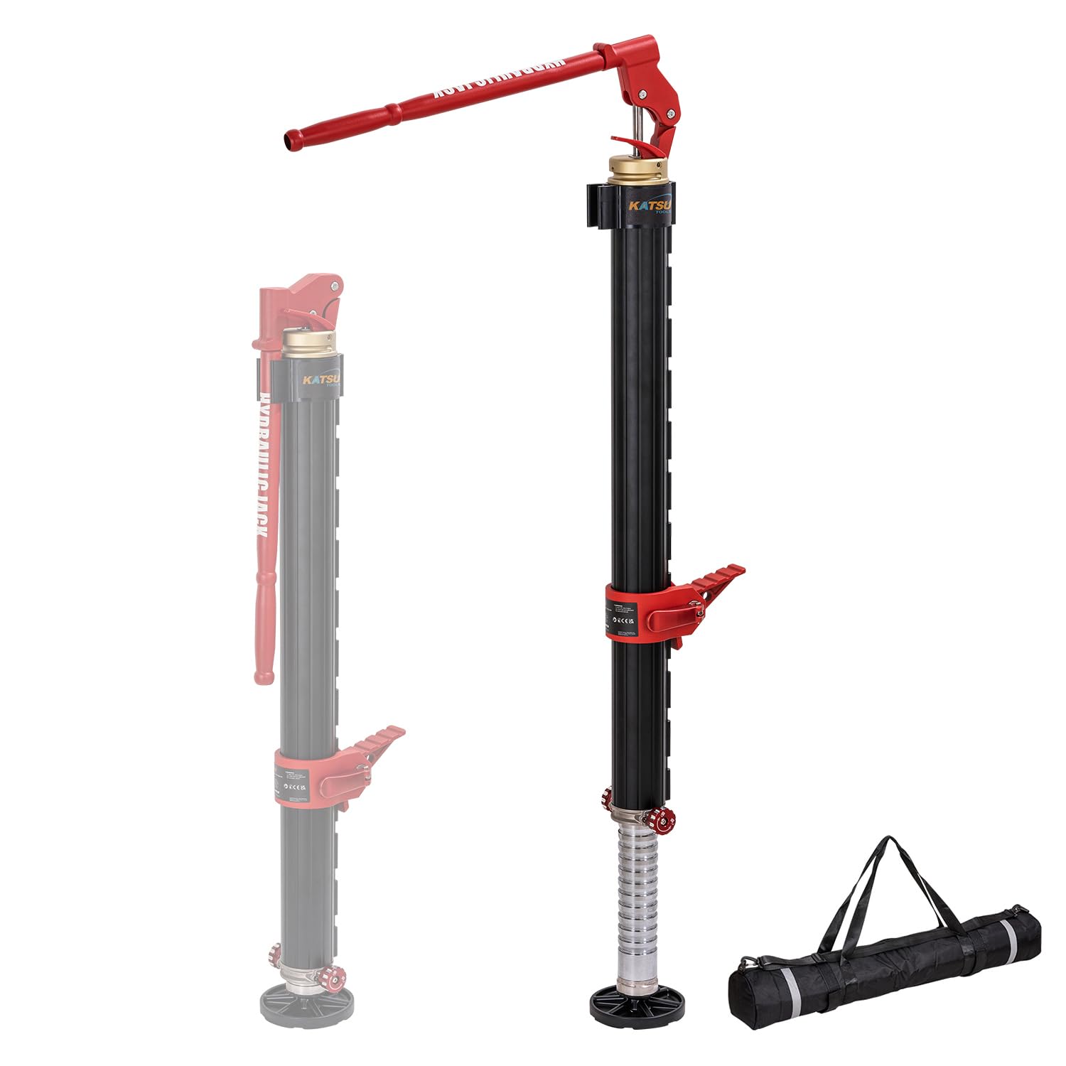 KATSU Farm Jack Heavy Duty, Cric Hydraulique 2 Ton Capacité de Charge, Alliage d'Aluminium, Cric de Levage Voiture Véhicule Offroad pour 4x4 VTT Tracteurs Camions 161199