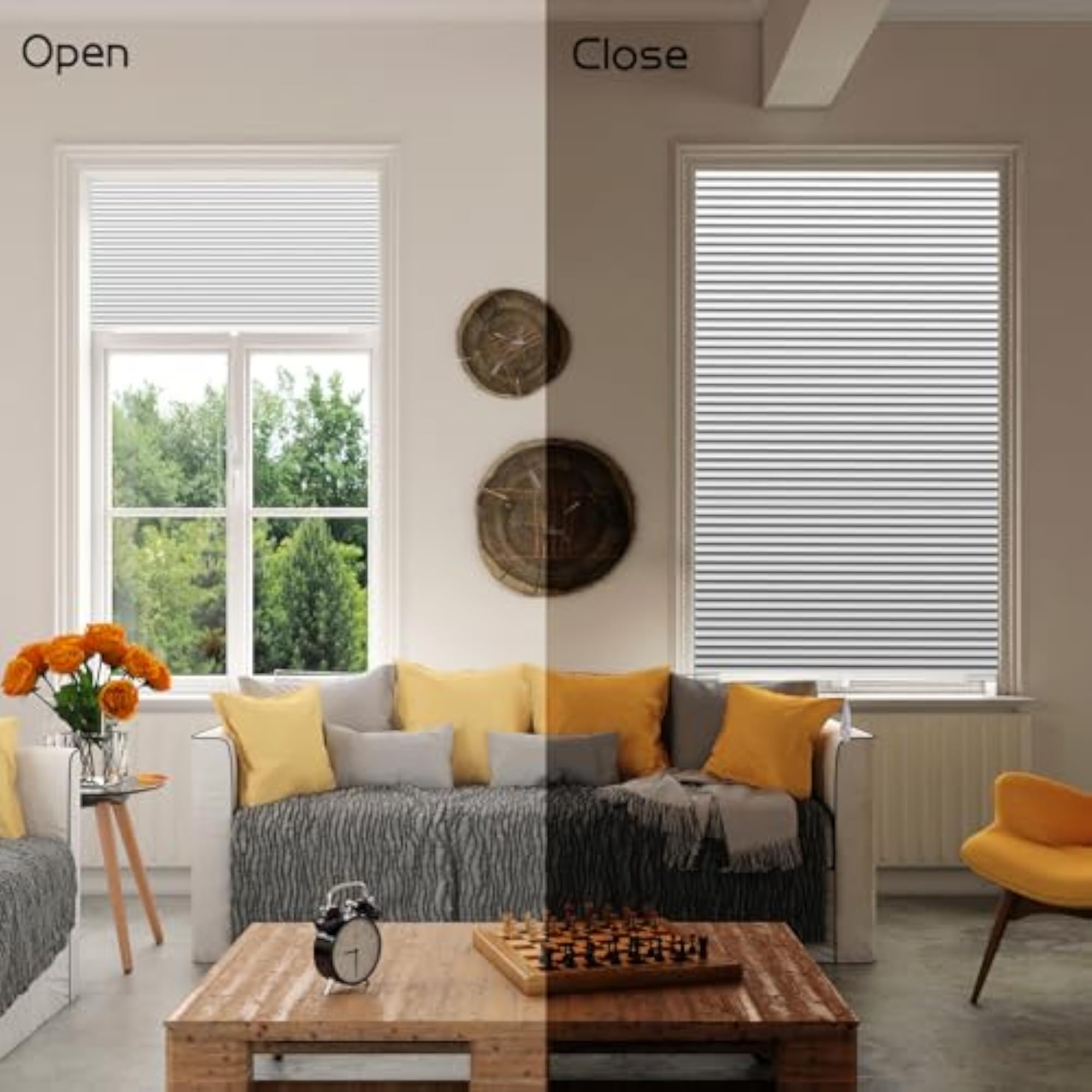 Window Blinds Pull Down No Drilling Non Woven Blinds