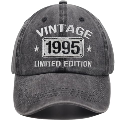 Vintage 1995 Limited Edition Hats for Men Women 31th Birthday Decorations 31 Year Old Adjustable Embroidered Baseball Cap Gifts for Retirement Mom Dad