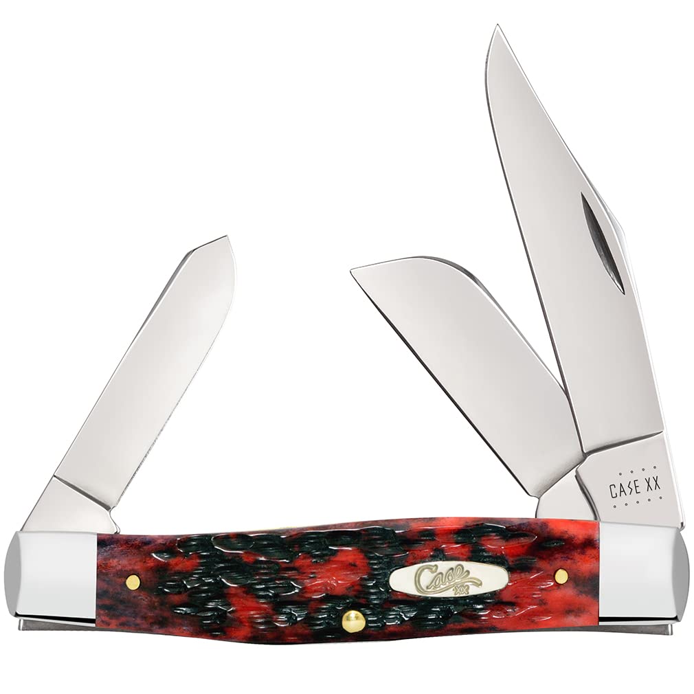 Amazon.com : Case XX WR Pocket Knife Large Stockman Crimson Jig