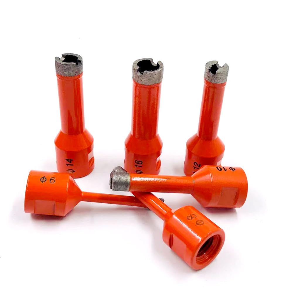 Diamentowa piła otworowa, Szlifierka kątowa Gwint M14 6-16 mm SpiekanyRdzeńDiamentowyOtwórPiłaBit MarmurGranitPłytkaCeramikaConcr(8mm)