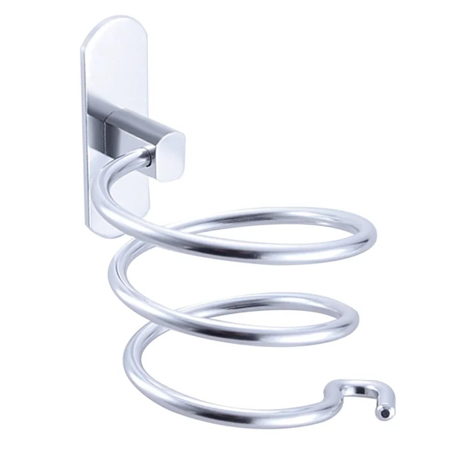 Soporte for secador de Pelo, Organizador montado en la Pared, Soporte Espiral, Estante Aluminio for baño, Almacenamiento, Accesorio, 2 uds para Secador de Pelo(Matte)