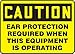Accuform MPPA634VA Aluminum Sign, Legend"Caution Ear Protection Required When This Equipment is Operating", 10" Length x 14" Width, Black on Yellow