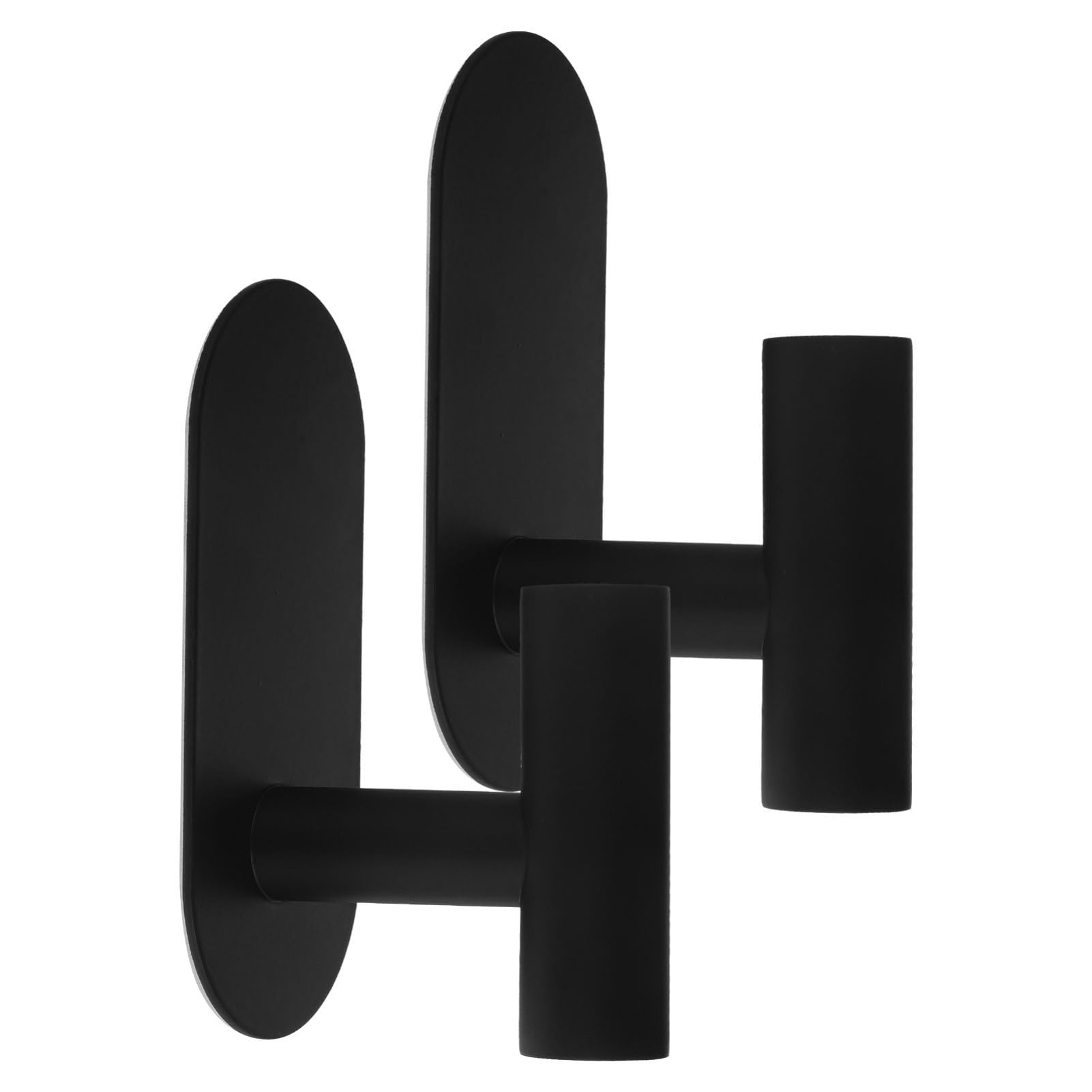 SHINEOFI 3 Series Gancho Adhesivo De Acero Inoxidable Manos Gancho Pegajoso Ganchos Para Colgar Ganchos De Pared Decorativos Ganchos De Baño Con Estilo Black 2 Piezas X 3