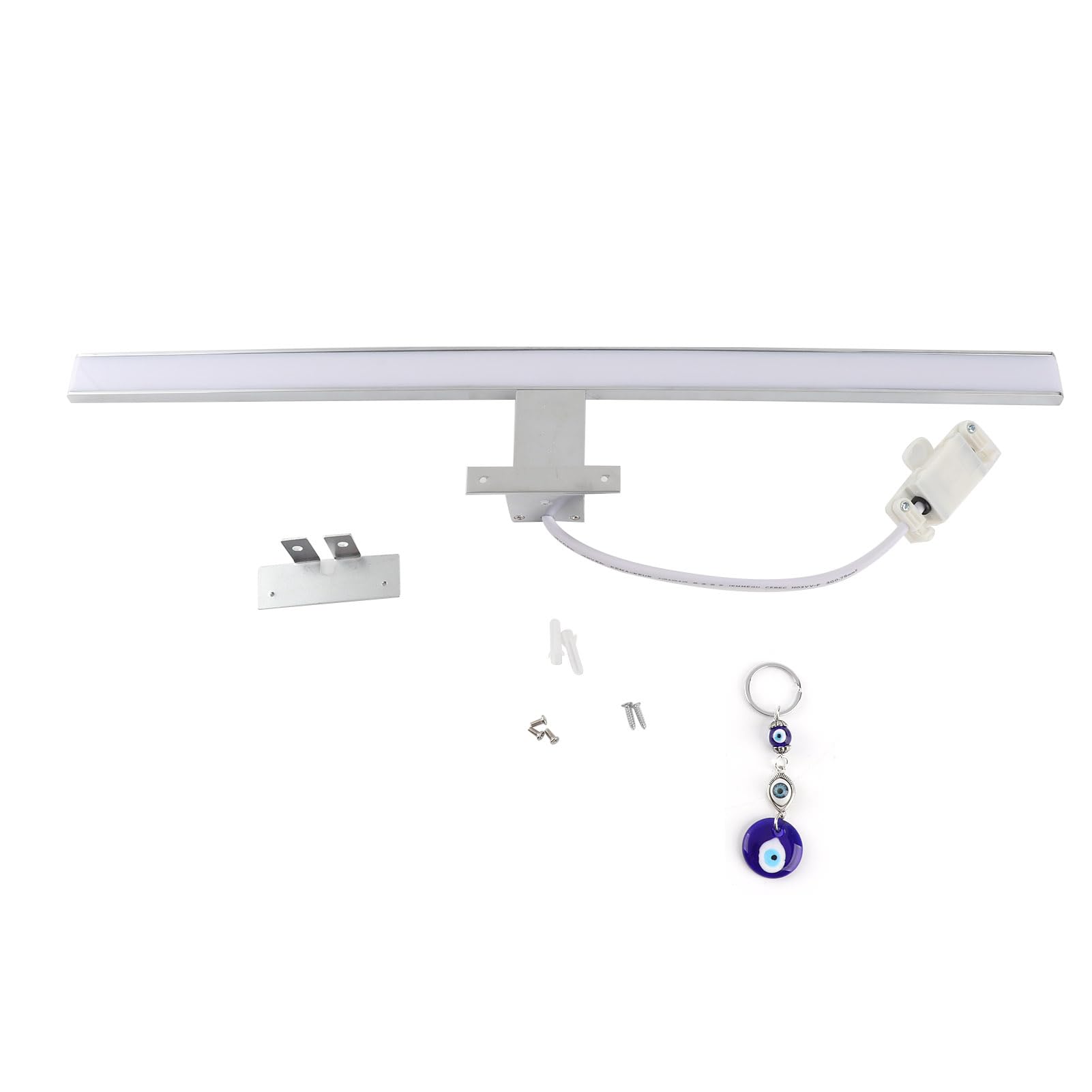 Fafeicy Lampe de Courtoisie LED pour Miroir de Salle de Bain, Applique Murale Blanc Neutre IP44 600 Mm, Luminaire D'armoire 6000 K 800 Lumens pour Maquillage et Toilettage