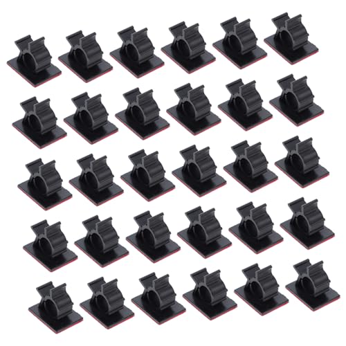 30pcs Clips Adhesivos Ajustables para Cables Organizador de Cables Versátil para Administración Eficiente de Cables Bajo Escritorio, Hogar, Auto y Pared con Respaldo Fuerte para Fácil Instalación miniatura 7