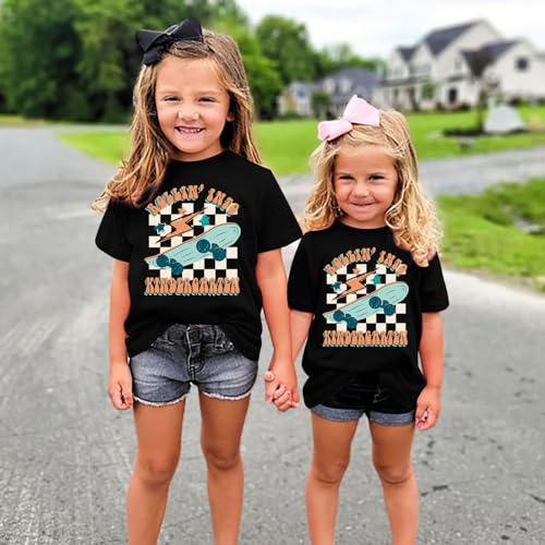 Image of Rollin Into Kindergarten Shirt Boys Girls First Day of Kindergarten T Shirts Little Kids Tee Top