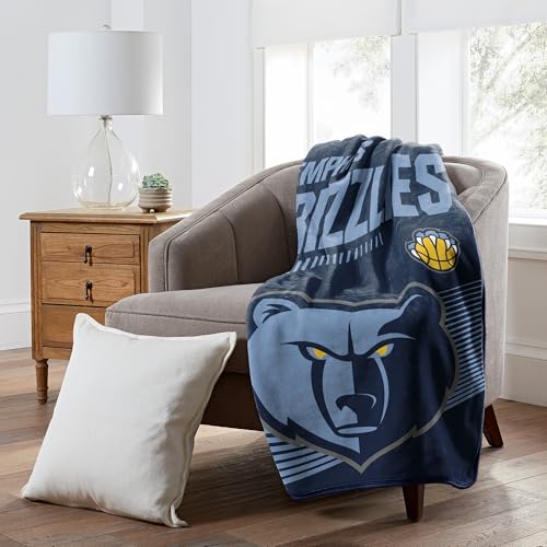 NORTHWEST Memphis Grizzlies NBA Officially Licensed 60″×80″ Raschel Blanket – All Team Logos & Colors – Extra-Large Game Day & Bedroom Throw for Fans & Decor
