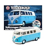 Airfix QUICKBUILD Model Car Kit - VW Camper Van Blue Car Building Kit for Kids 6+, Construction Toys for Boys & Girls, No Glue Model Making - Classic Car Gifts Plastic Model Kits