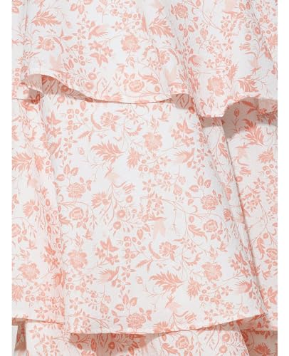 Image of Tiered Ruffle Dress Women Casual Summer Spaghetti Strap Sleeveless Floral Layered Maxi Dress for Women Beach Sundress