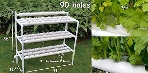 Hydroponic Site Grow Kit 90 Site System with Nest Basket Water Pump and Sponge