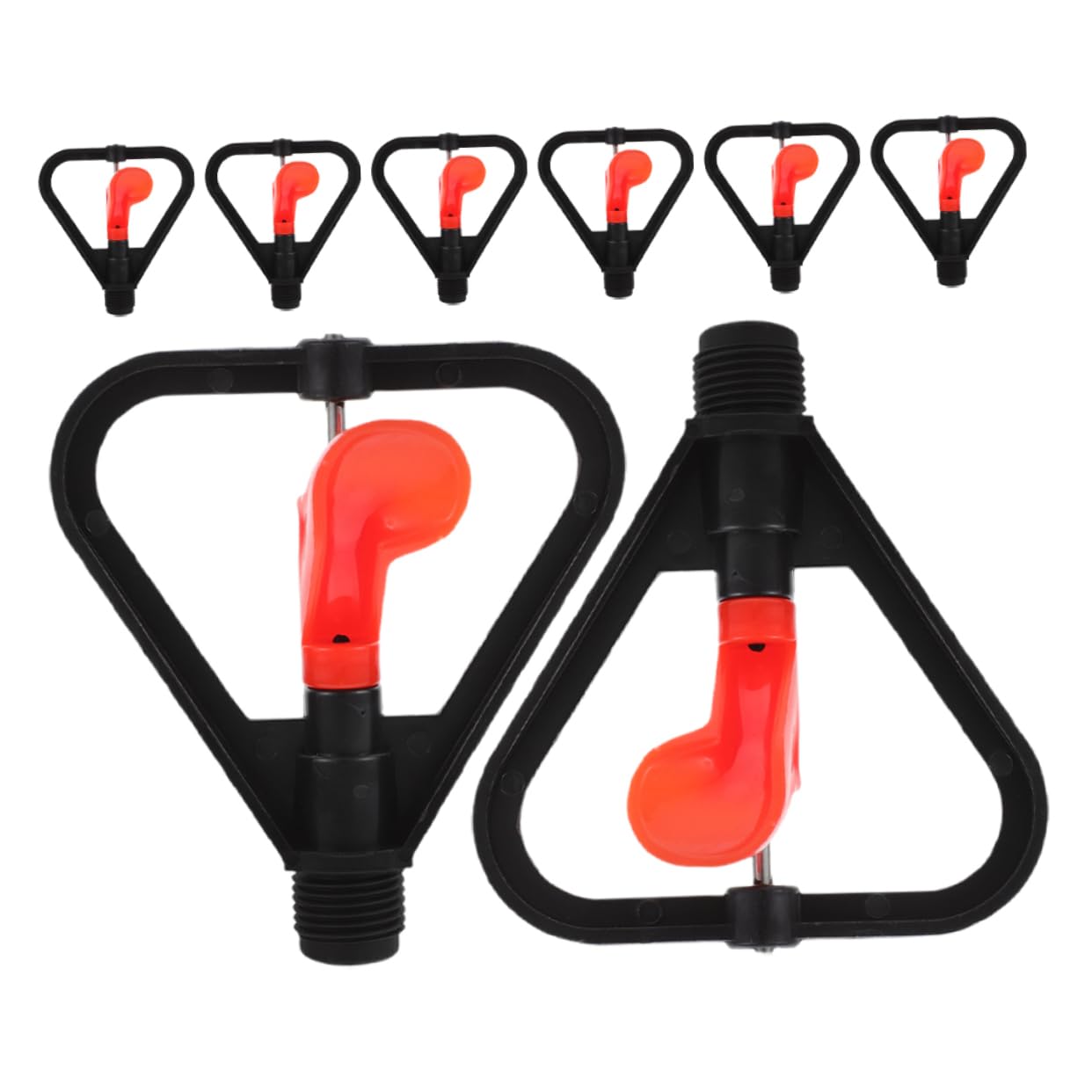 HEMOTON 8pcs Automatic Rotating Lawn Sprinkler Heads for Efficient Garden Irrigation Atomizing Water Spray for Uniform Distribution for Agricultural and Lawn Care Use