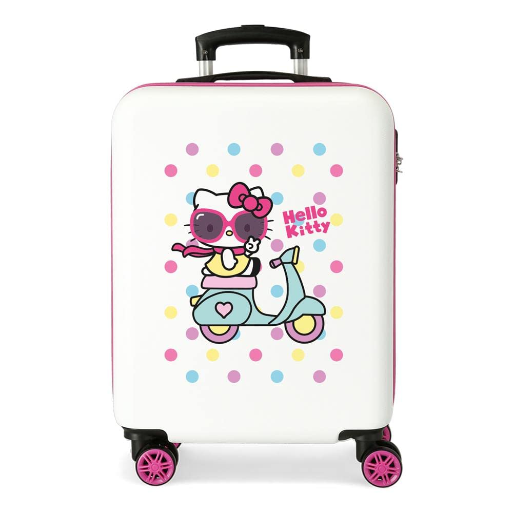Hello Kitty Girl Gang Hello Kitty Valigia da Cabina per Bambini, 55 cm, Bianco
