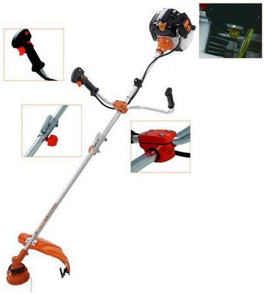 TIMBERPRO Kosiarka spalinowa 2 w 1, 52 ccm, kosiarka z szpulą + 3 ostrza