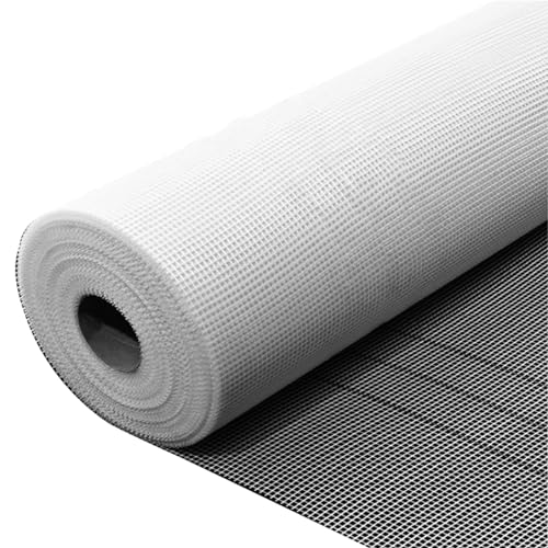 MFLCBK Tissu de Renfort en Fibre de Verre 4x4mm Jonction en Fibre de Verre Haute Résistance et Rouleau de Tissu de Ruban de Plâtrage pour Remplissage...