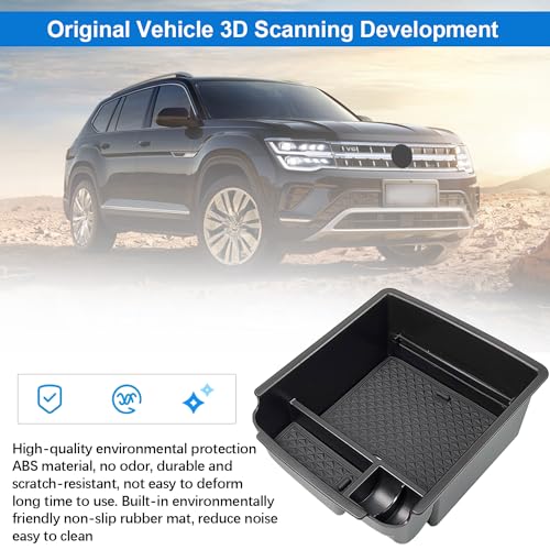 Armlehne Organizer Tray Mittelarmlehne Organizer Mittelkonsole Ablagefach Storage Box ZubehöR, für Vw Tiguan 2 Mk2 2017-2023 Mittelkonsole Aufbewahrungsbox
