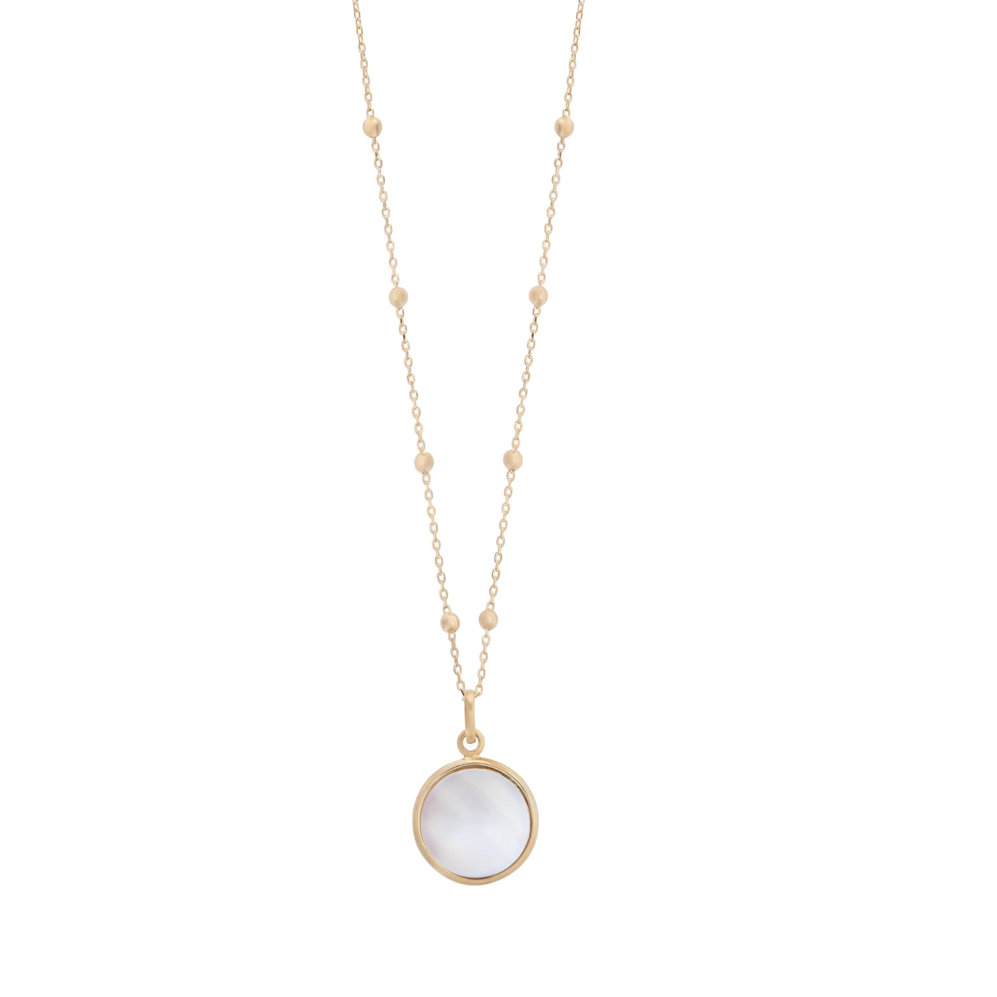 Collier Long 52cm Sautoir Imani Perle Nacre - Collier Long Femme Acier Inoxydable - Labelle Créatrices Françaises Cadeau élégant Femme Anniversaire Saint-Valentin
