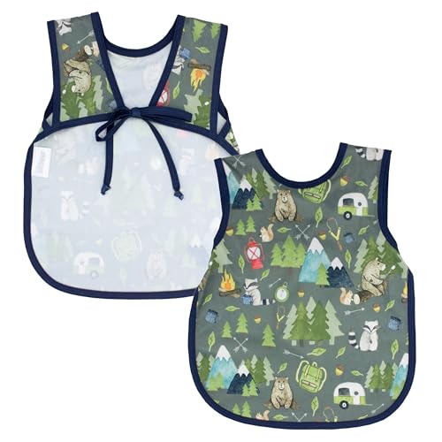 Image of BapronBaby Animal Prints Bapron - No Neck Tie Safer Bib - Baby & Toddler - Soft Waterproof - PVC, BPA & Phthalate Free - 6m+