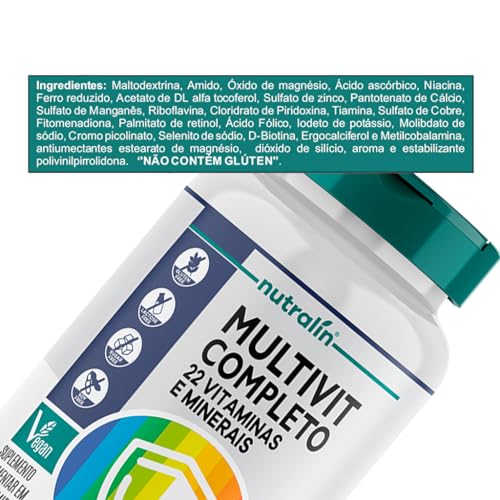 Multivitamínico Completo Vitaminas e Minerais 60 Comprimidos 5un
