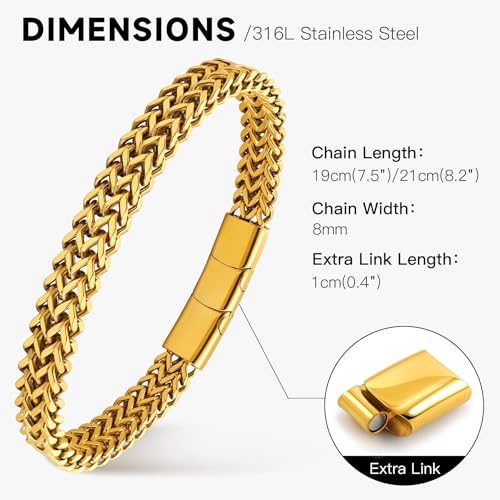 Pulsera Cadena de Acero Inoxidable para Hombre miniatura 4