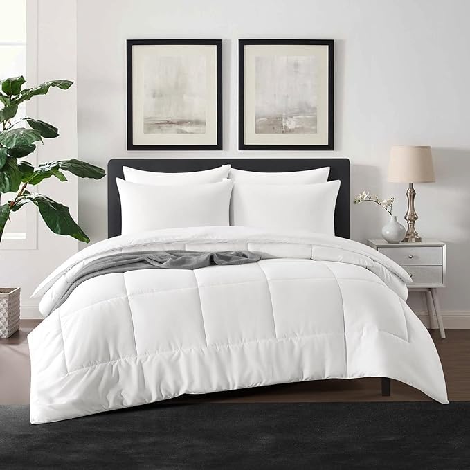 Luxury Soft & Fluffy Microfiber Comforter/Quilt/Dohar/Rajai 500 GSM All Weather Comforter (92" x 102" Inches/233cm x 269cm) - King Size|White-picture-23