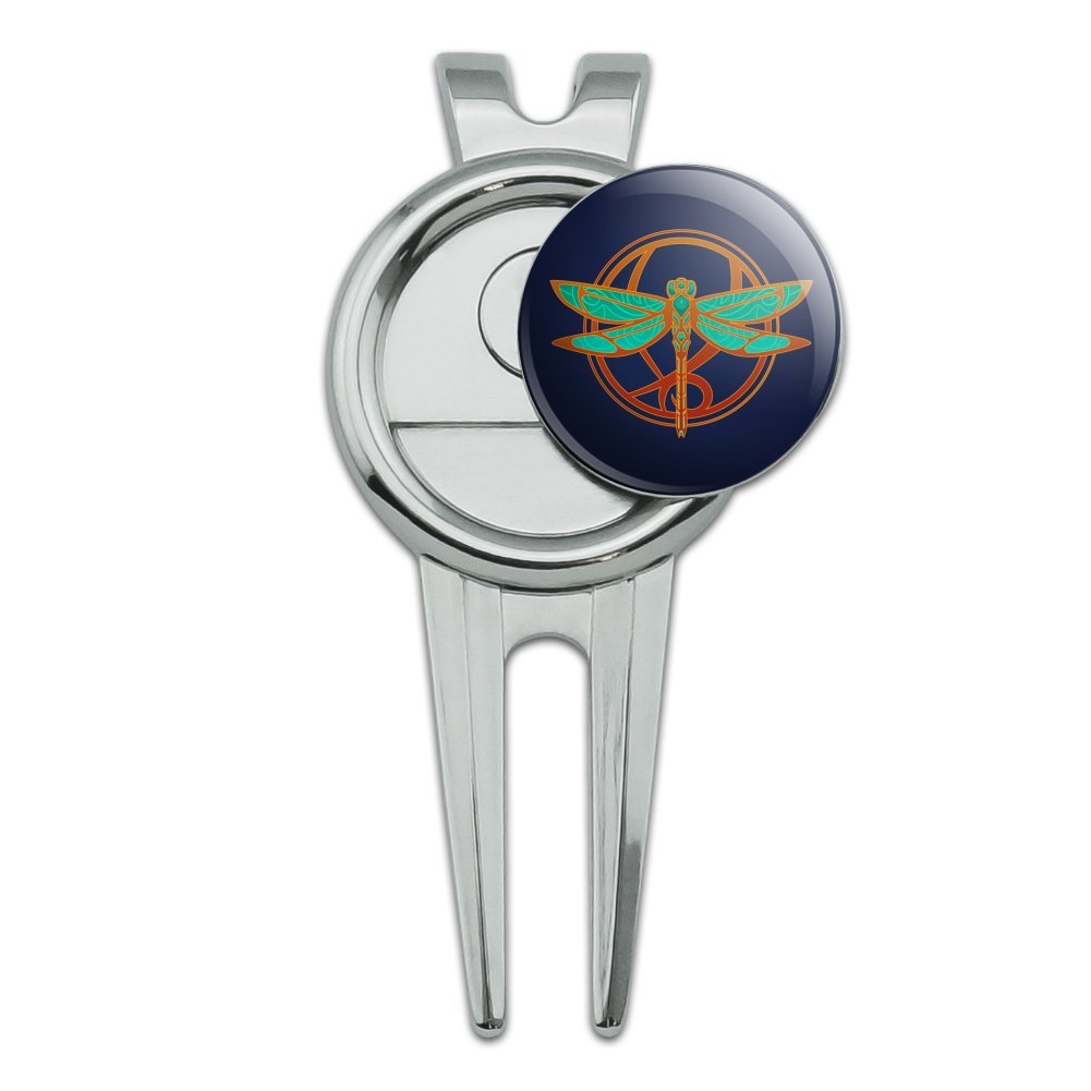 GRAPHICS & MORE Dragonfly Elegant Golf Divot Repair Tool and Ball Marker