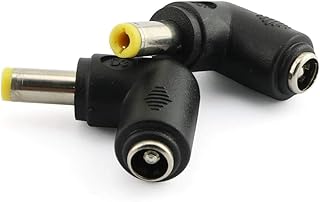 2pcs 90 Degree Angle 5.5x2.1mm Female Jack to 5.5x2.5mm Male Plug Adapter DC Barrel Power Jack Charging Cable Connector
