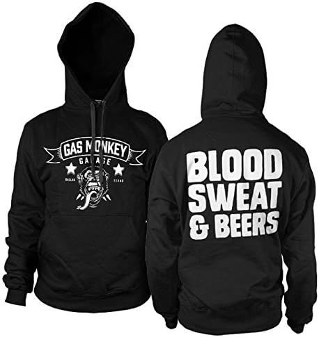 Fast N’ Loud Officially Licensed Gas Monkey Garage Blood Sweat & Beers Hoodie Fast N’ Loud Officially Licensed Gas Monkey Garage Blood Sweat & Beers Hoodie