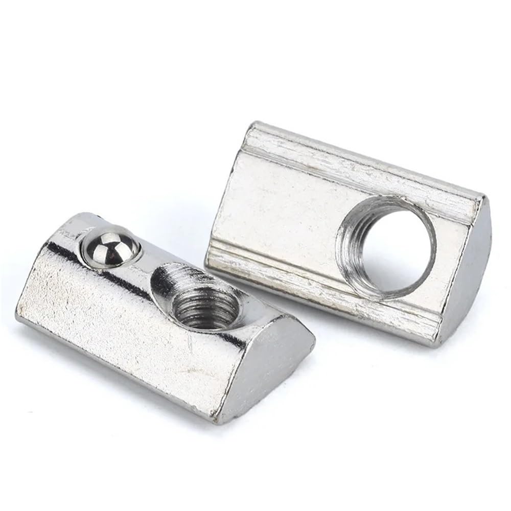 50/100 szt. M3 M4 M5 M6 Rolka w sprężynowej nakrętce T z kulką(100pcs,2020 - M3)