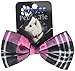 Mirage Pet Products Dog Bow Tie, Plaid Pink