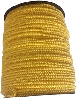 PIZZITALIANI Cordones Pasamaneria - Cordon Trenzado 2 mm X 100m Color Amarillo, Cuerda Trenzada, Cuerdas para Pulseras y Collares, Costura Creativa, Bricolaje, Artisanat, Made in Italy