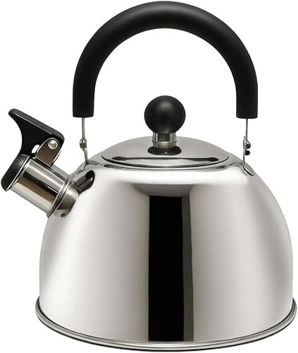 Miniatura 10 de Lily's Home - Hervidor de té silbante de acero inoxidable de 2 cuartos de galón, el hervidor de té y agua perfecto para tu hogar, dormitorio, verde