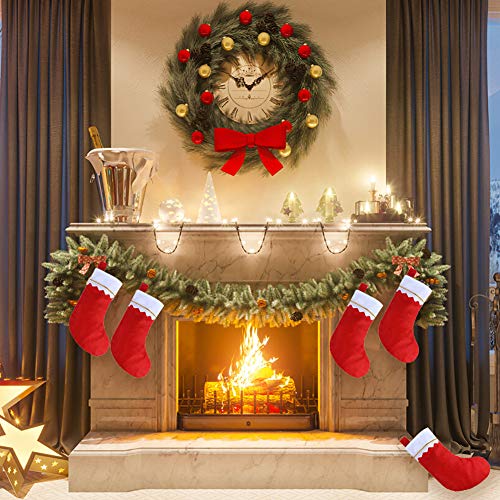 CCINEE-12pcs-Red-Felt-Christmas-Stockings-15-Party-Favors-Stockings-for-Xmas-Decoration CCINEE 12pcs Red Felt Christmas Stockings 15 Party Favors Stockings for Xmas Decoration