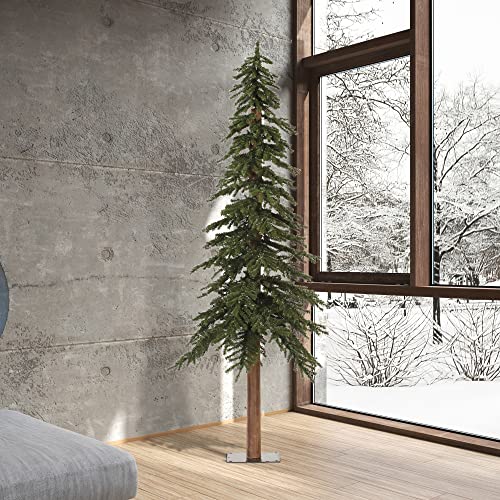 Vickerman-7-Natural-Alpine-Artificial-Christmas-Tree-Unlit-Faux-Christmas-Tree-Seasonal-Indoor-Home-Decor-Metal-Stand-Included-Featuring-921-PVC-Tips Vickerman 7 Natural Alpine Artificial Christmas Tree Unlit Faux Christmas Tree Seasonal Indoor Home Decor Metal Stand Included Featuring 921 PVC Tips