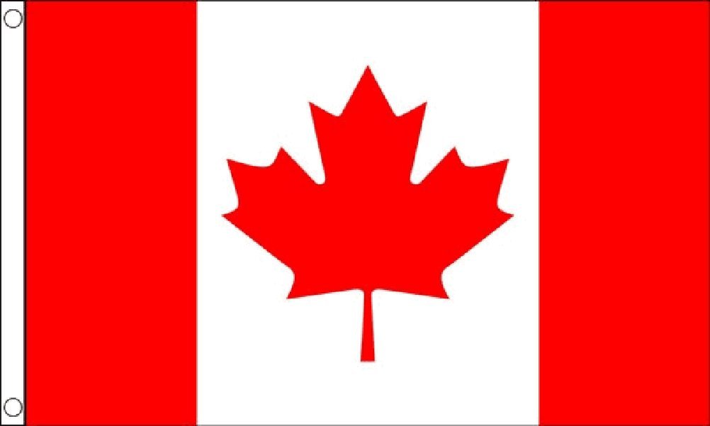 Flagtex Canada Flag 5ft x 3ft National Flag Red White with Maple Leaf Premium Quality Polyester Double Stitched Brass Grommets 150cm x 90cm Indoor Outdoor Banner Display
