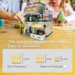 ENJBRICK Garden Hotel Assembly Square Building kit,Modular House Building Blocks Model Set for Teens and Adults.Collectible Display Toy Building Set 1316 PCS - Image 3