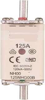 1PCS 100NHG000B 125NHG00B 160NHG00B Fuse NH000/00 (Size : 125NHG00B 125A -500V)
