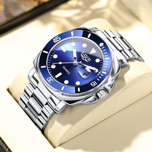 Image of LIGE Mens Roulette Wheel Watches Casino Themed Quartz Analog Watch 3ATM Waterproof Glowing Man Wrist Watches