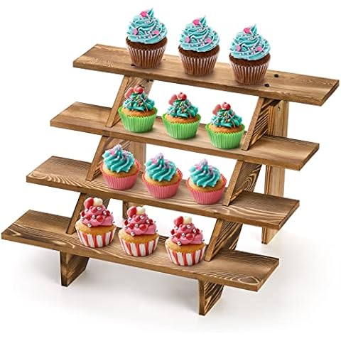Hacaroa Rustic 4 Tier Cupcake Stand Cover