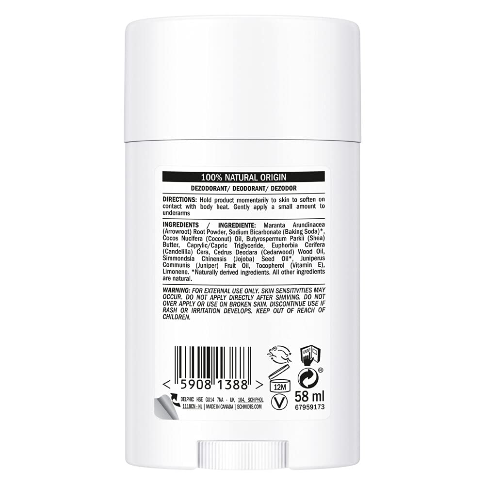 Schmidt's dezodorant w sztyfcie Cedarwood & Juniper, 75 g