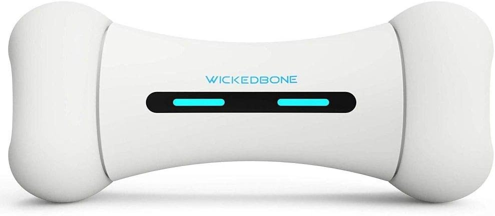 Wickedbone Interactive Pet Toy - World's First Smart Pet Toy - Pet Supply and Accessory - Ultimate Dog Toy - Control off your phone - FDA Approved Material - Built in battery - Emotion Response System