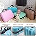 HAHONIA Hard Shell Vanity Cases with Elastic Band and Zipper, 10L Portable Waterproof ABS Beauty Case, Cosmetic Case for Women Girl