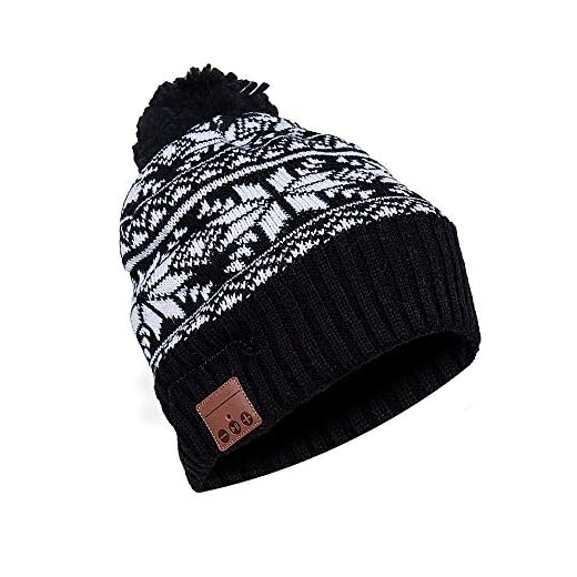 BestFire Bluetooth Beanie Hat Warm Knit Winter Hat Cap with Wireless Headphone Earphone Headset Speaker Mic, Hands Free for Women Outdoor Sports Skiing Snowboard Skating Hiking