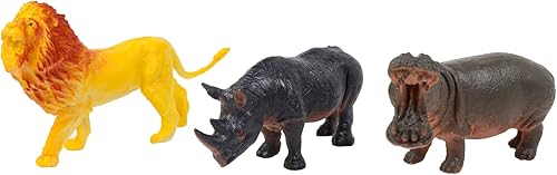 Miniatura 6 de Kidplokio Wild Safari Zoo Play Vehículo de juguete Animales Playset Transporte Camión de juguete para niños de 3 años en adelante