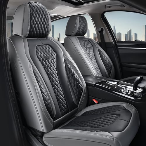 Image of Coverado Car Seat Covers Full Set, Black Seat Covers, Automotive Car Seat Cover, Car Seat Cushion, Car Seat Covers Front Seats Back Seat Covers, Car Seat Protector Universal Fit Most Cars