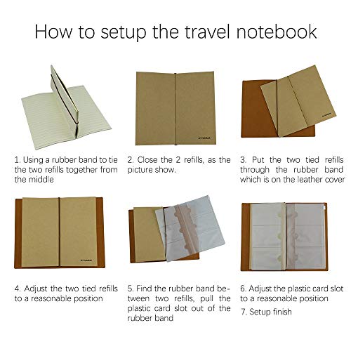 Blank-Paper-Travel-Notebook-Inserts-Refill-Notebooks-for-Travelers-Notebook-Journal-Unlined-Refill-Notepad-74-X-4-Inch-Set-of-3-240-Pages