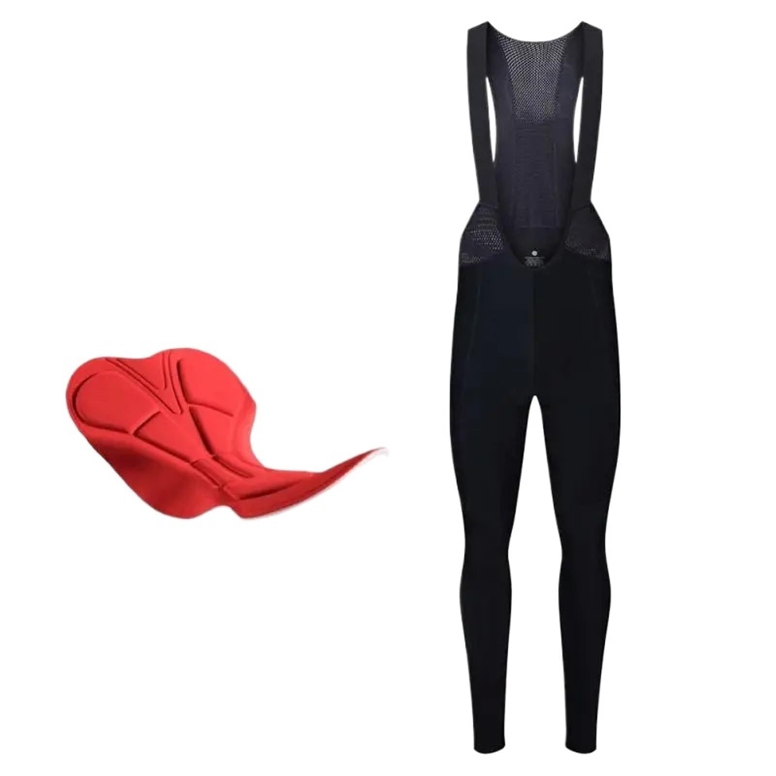 Men's Bibtights Bibtights Pantalones con Pechera for Ciclismo Que Mantienen el Calor, Mallas for Bicicleta, 3 Bolsillos
