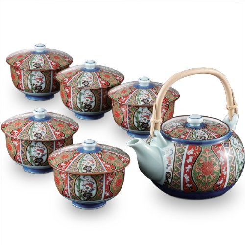 RAO3Z Ranchant Multi-tea Bowl Set, 6.5 x 5.1 x 3.8 inches (16.5 x 13 x 9.7 cm), Cup ?3.9 x 3.1 inches (10 x 8 cm), Nishikiko Imari Arita Ware, Made in Japan