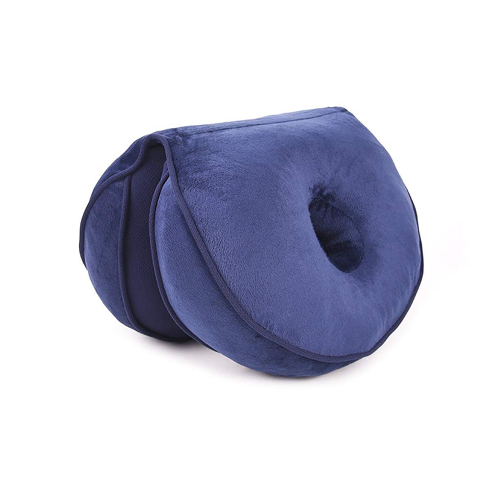 AIZYR Cuscino di Seduta Ortopedico, Cuscino di Supporto in Memory Foam per Sciatica - per La Riduzione della Pressione, Adatto per Seggiolino Auto, Casa/Dolore al Coccige E All'anca,Marina Militare