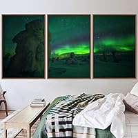 3 Piece Framed Canvas Wall Art Astronomy & Space Canvas Prints Home Artwork Decoration for Living Room,Bedroom - 16